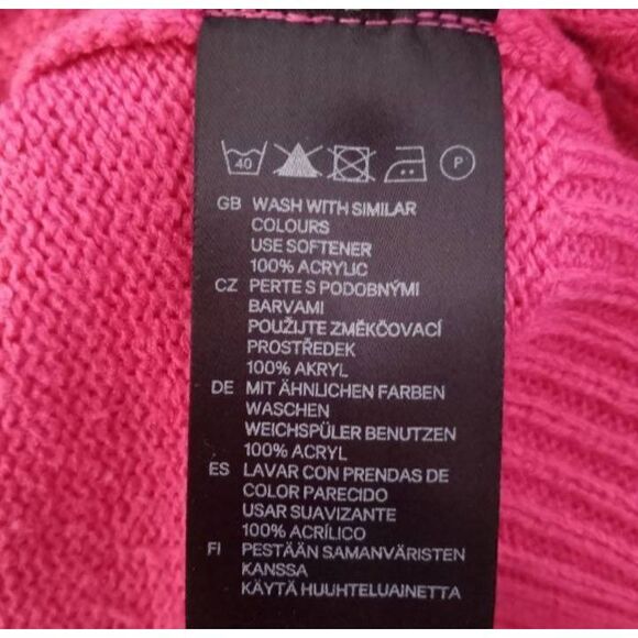 H&M PINK COWL-NECK SWEATER DRESS TUNIC SZ.M EUC. - Picture 8 of 8